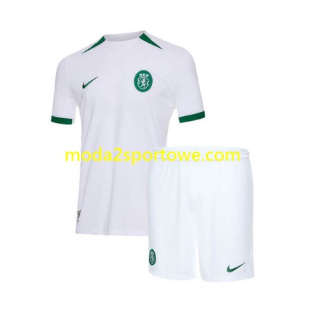 Koszulka Sporting CP Dziecięcy Wyjazdowe Stroje Piłkarskie 2024/25 Krótki Rękaw